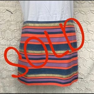J. Crew Striped Mini Skirt